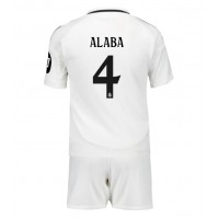 Real Madrid David Alaba #4 Hjemmebanesæt Børn 2024-25 Kortærmet (+ Korte bukser)